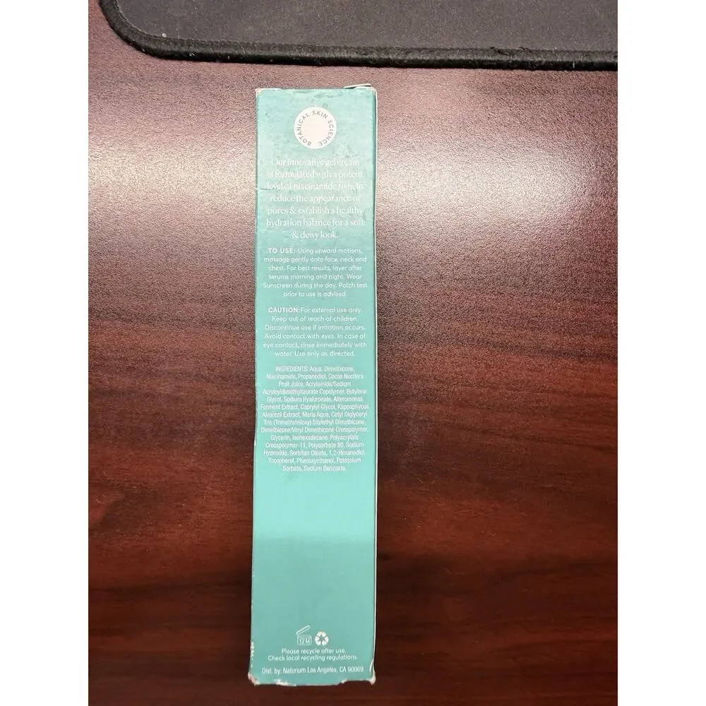 Naturium Niacinamide Gel Cream 5% 1.7oz Hydrates & Balances Skin Face Neck Chest